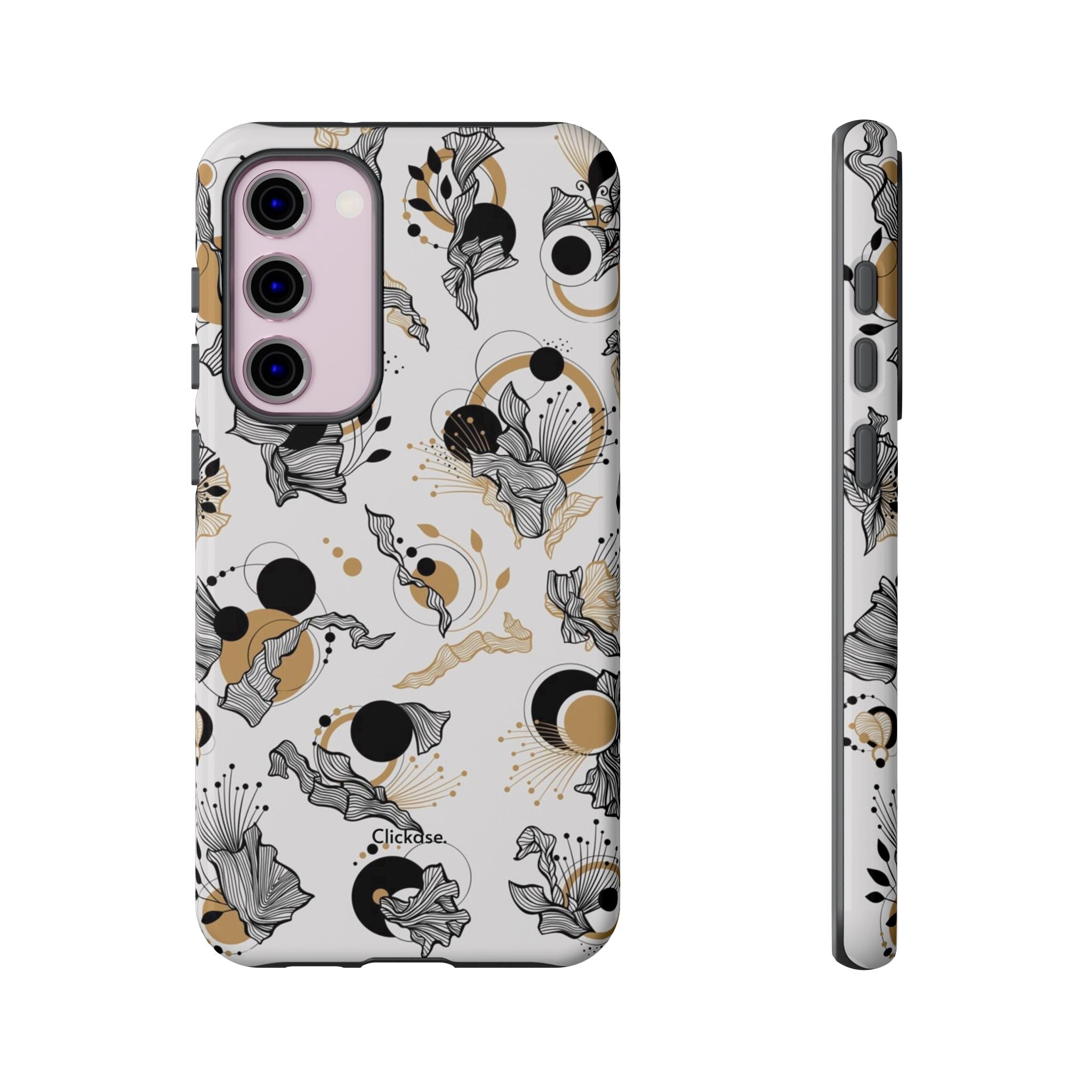 Abstract Floral Design Tough Phone Cases by