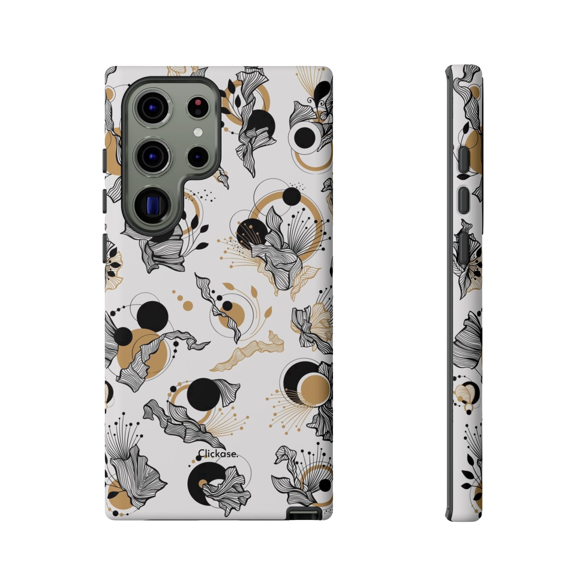 Abstract Floral Design Tough Phone Cases by