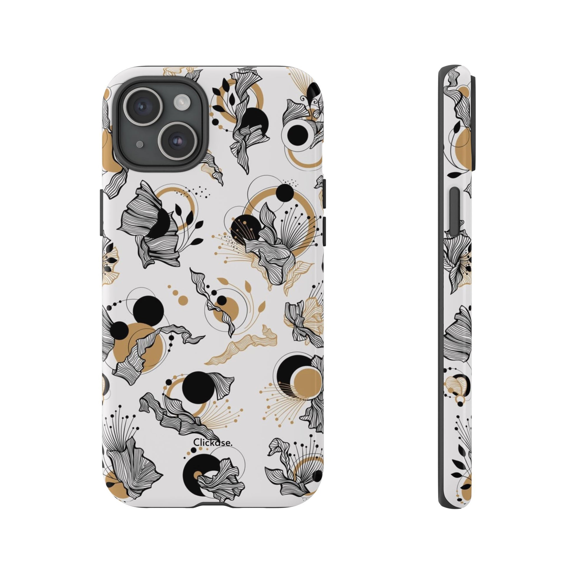 Abstract Floral Design Tough Phone Cases by