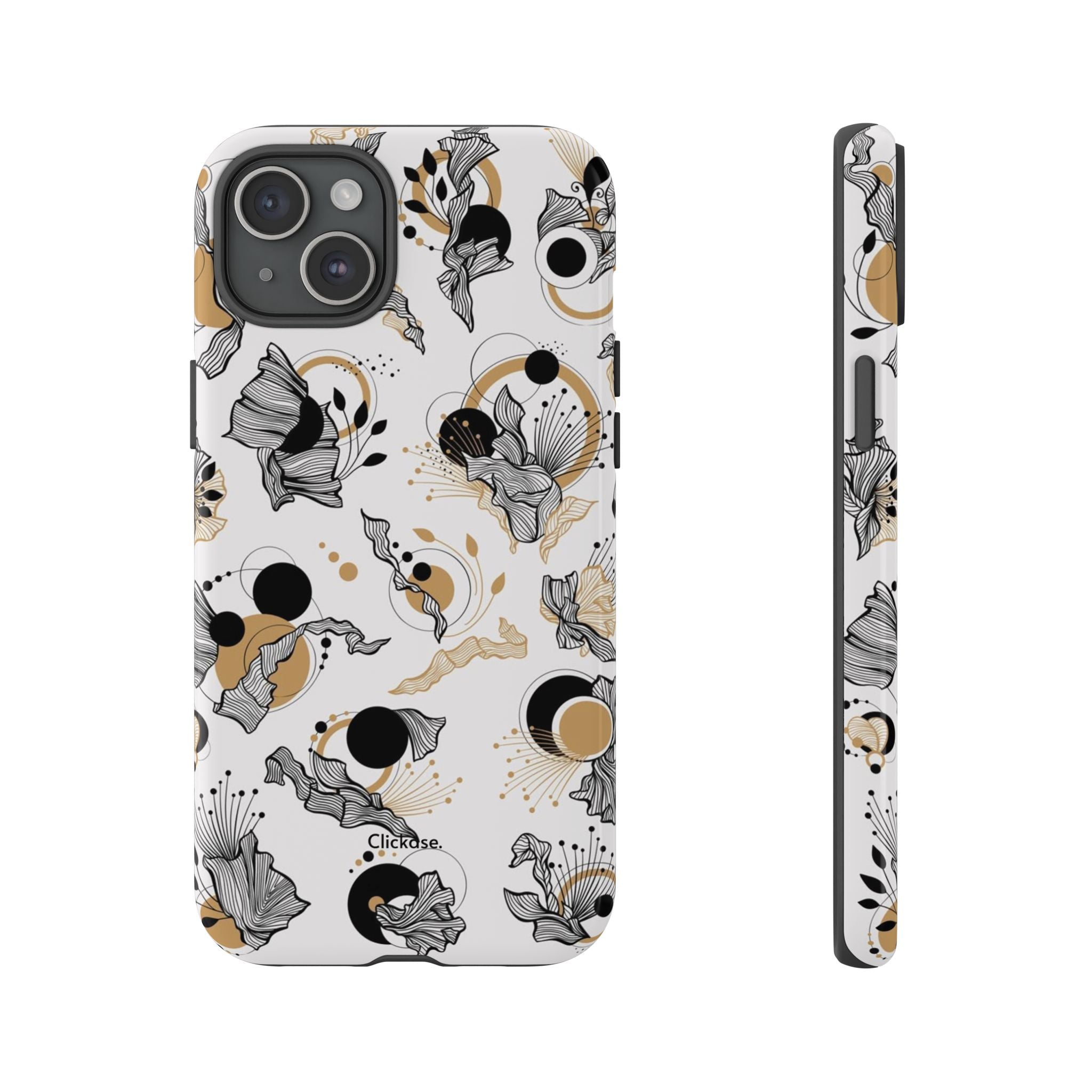 Abstract Floral Design Tough Phone Cases by