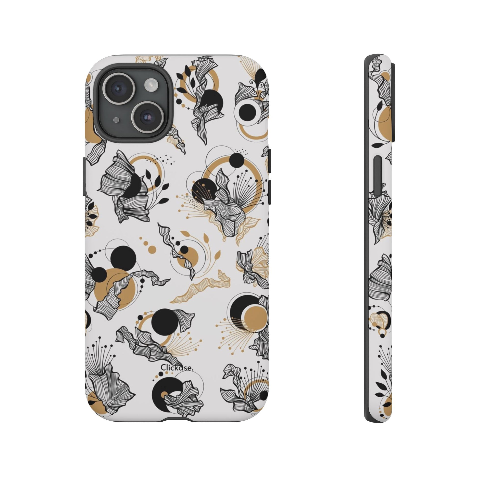 Abstract Floral Design Tough Phone Cases by