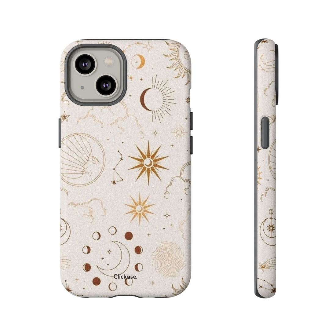 Astrology Celestial Moon and Star Pattern Tough Phone Case by