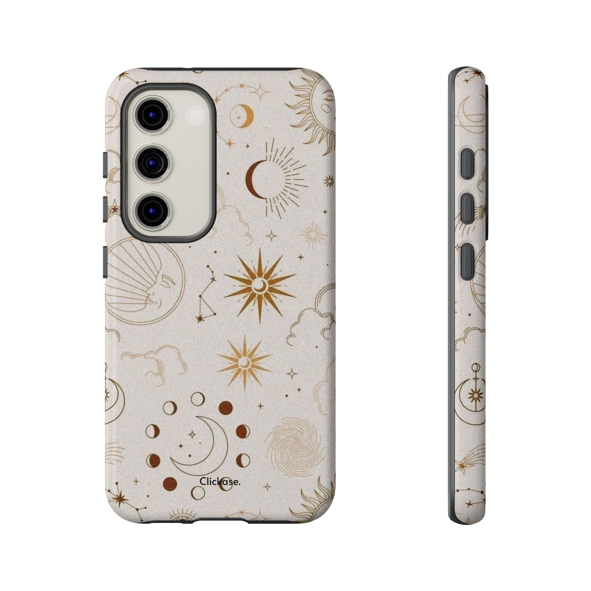 Astrology Celestial Moon and Star Pattern Tough Phone Case by