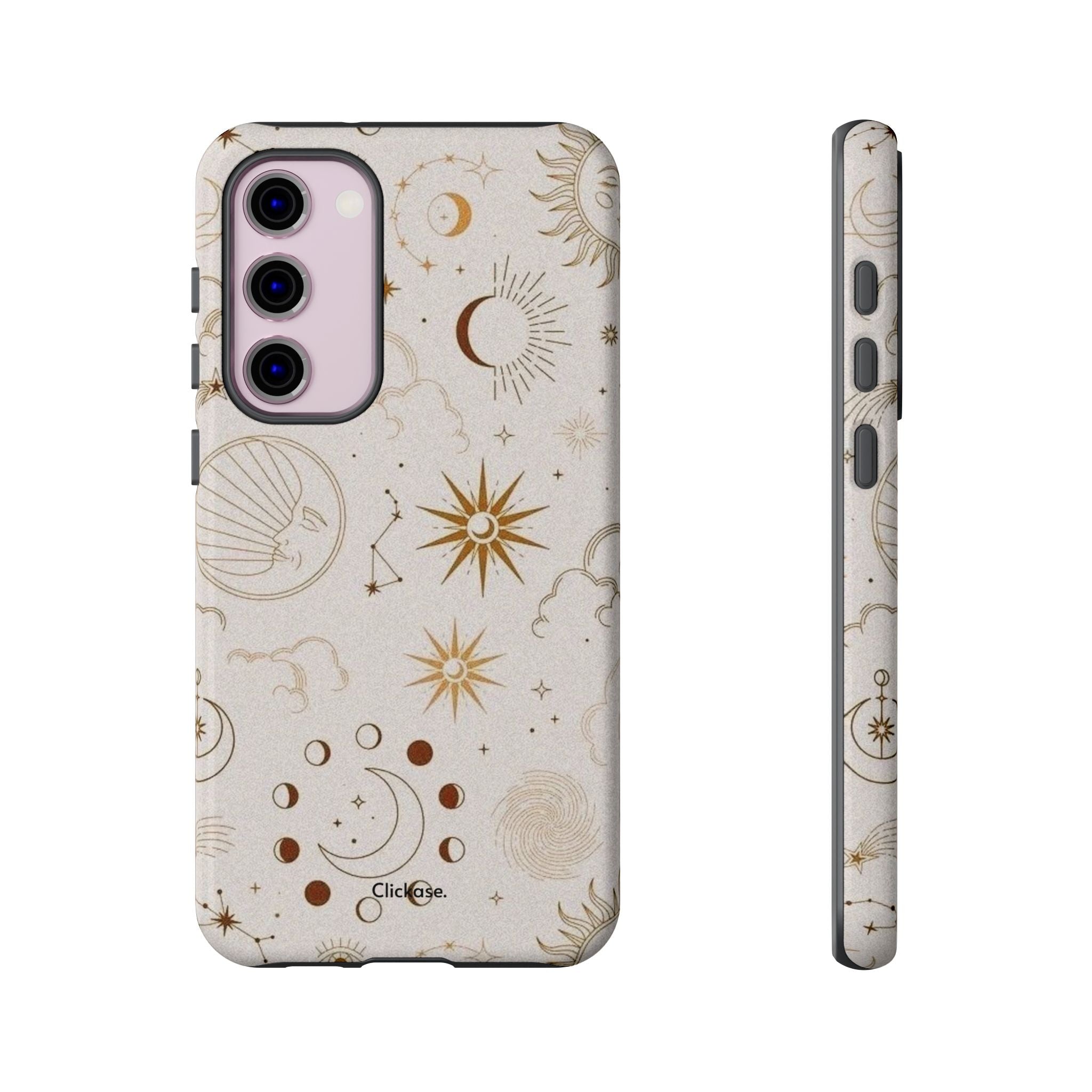 Astrology Celestial Moon and Star Pattern Tough Phone Case by