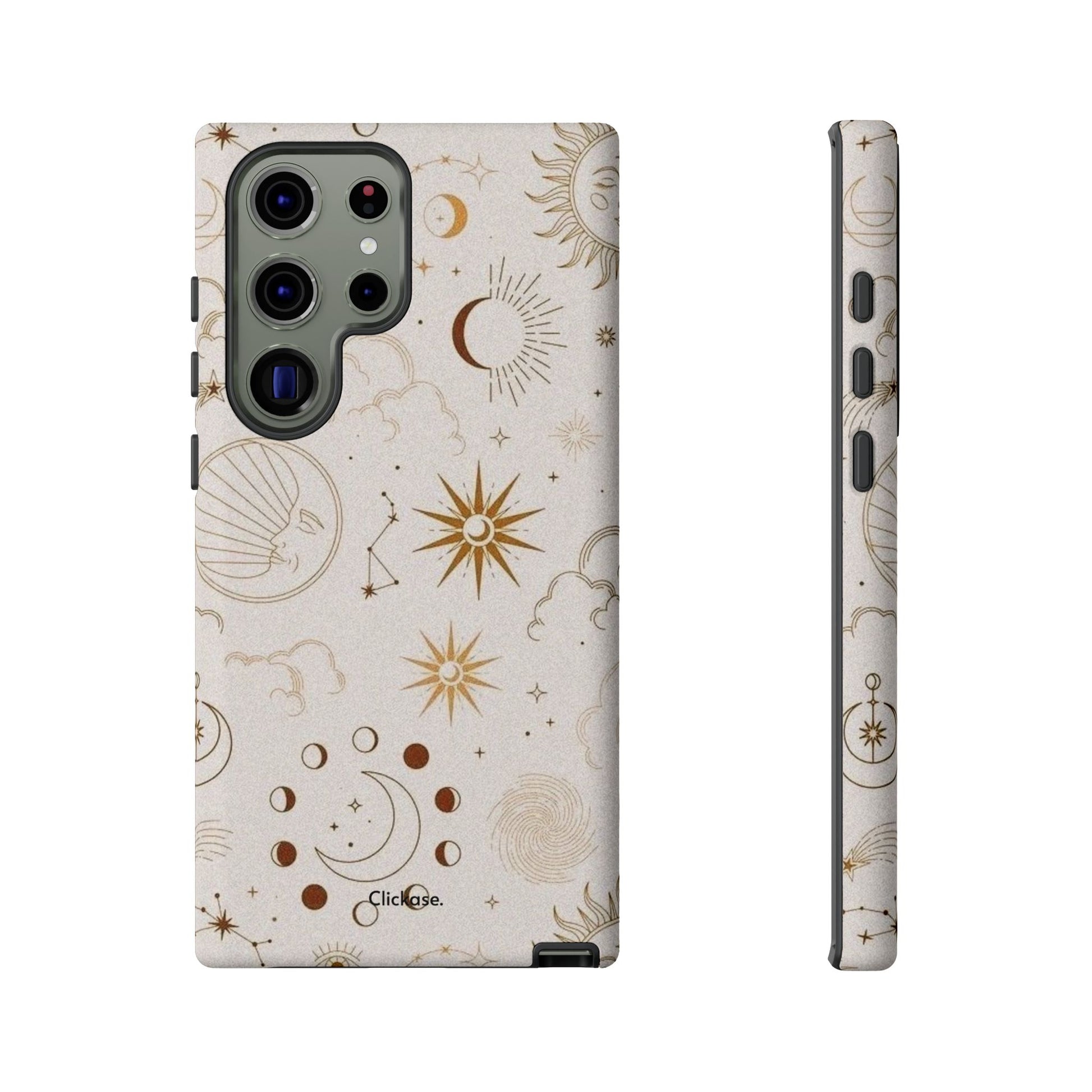 Astrology Celestial Moon and Star Pattern Tough Phone Case by