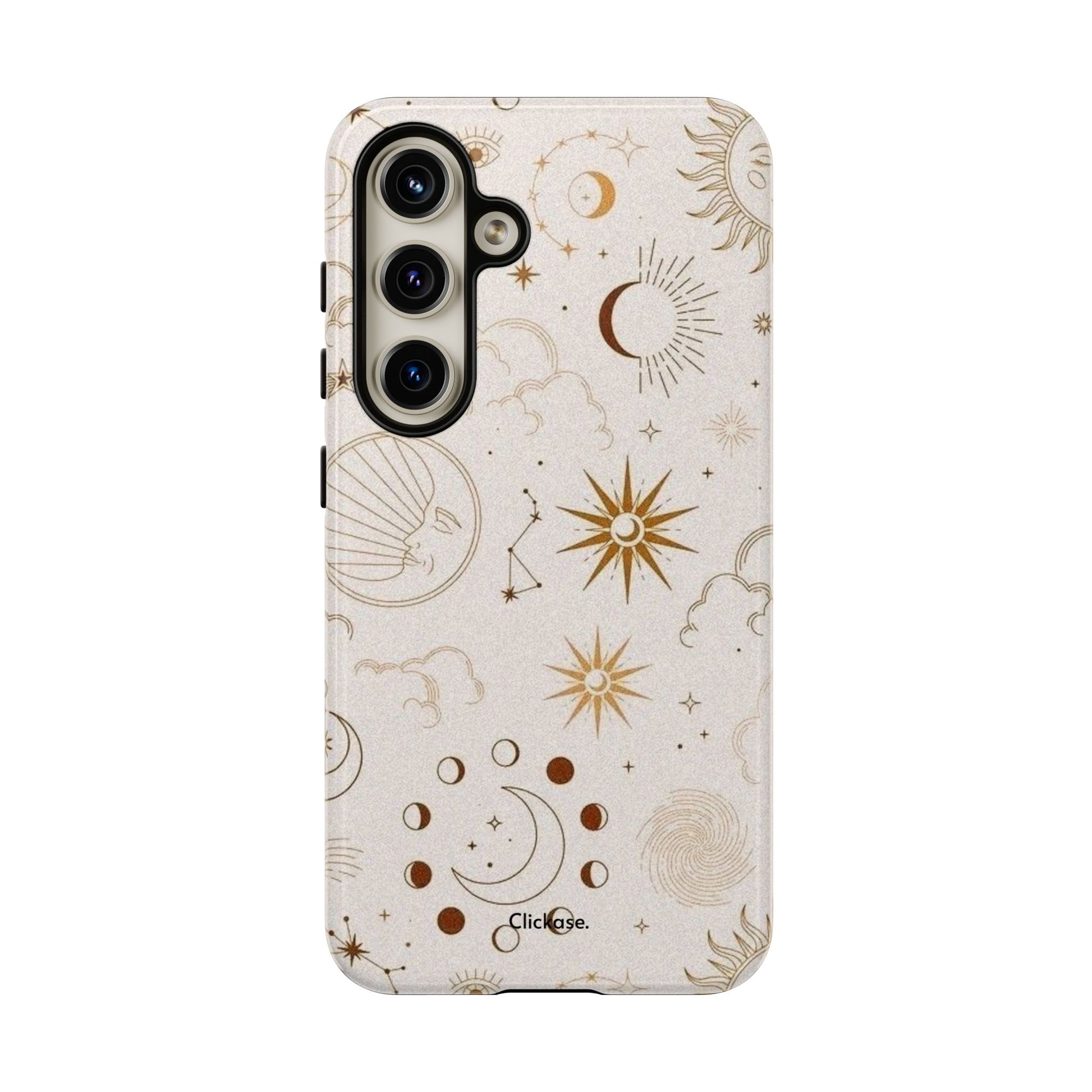 Astrology Celestial Moon and Star Pattern Tough Phone Case by