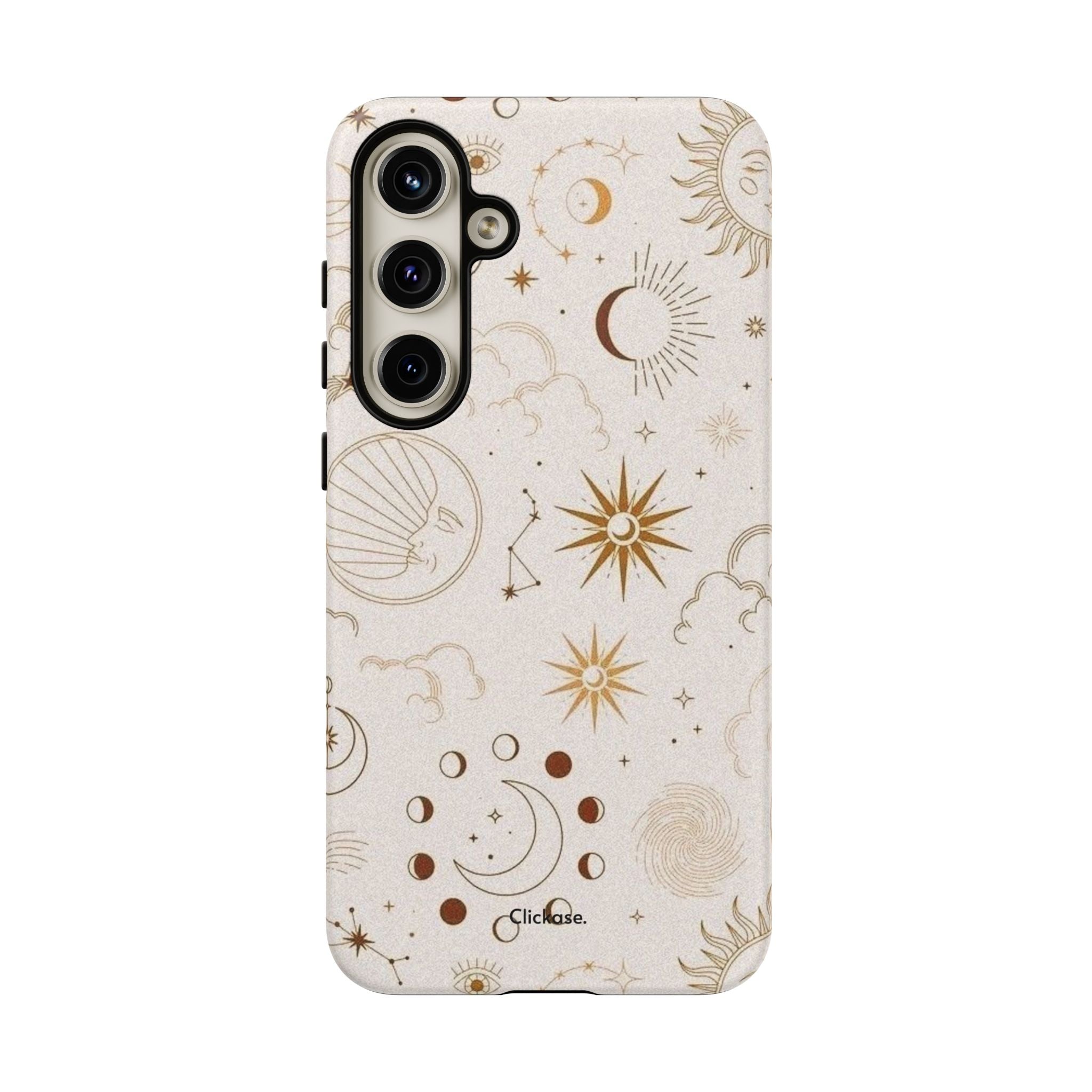 Astrology Celestial Moon and Star Pattern Tough Phone Case by