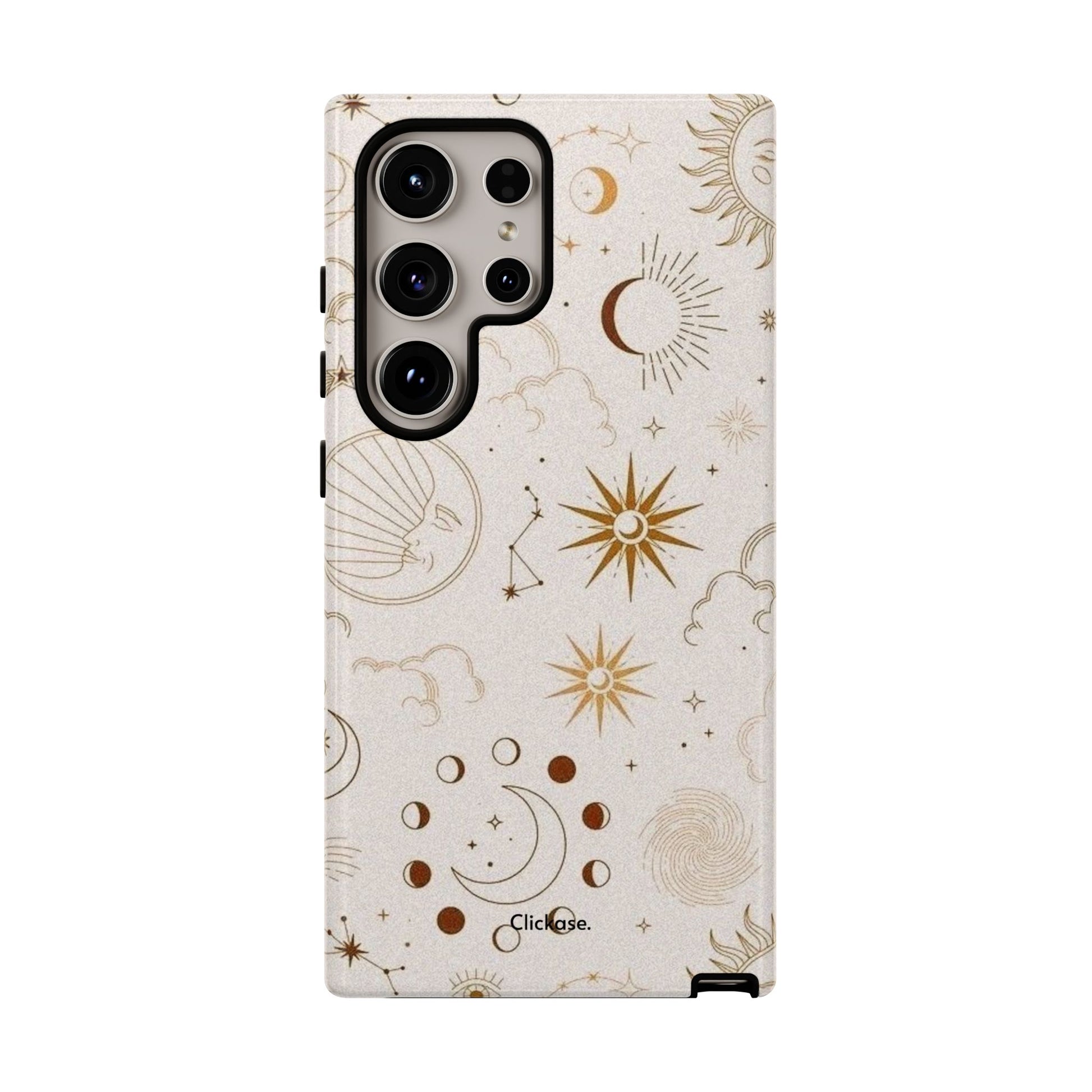 Astrology Celestial Moon and Star Pattern Tough Phone Case by
