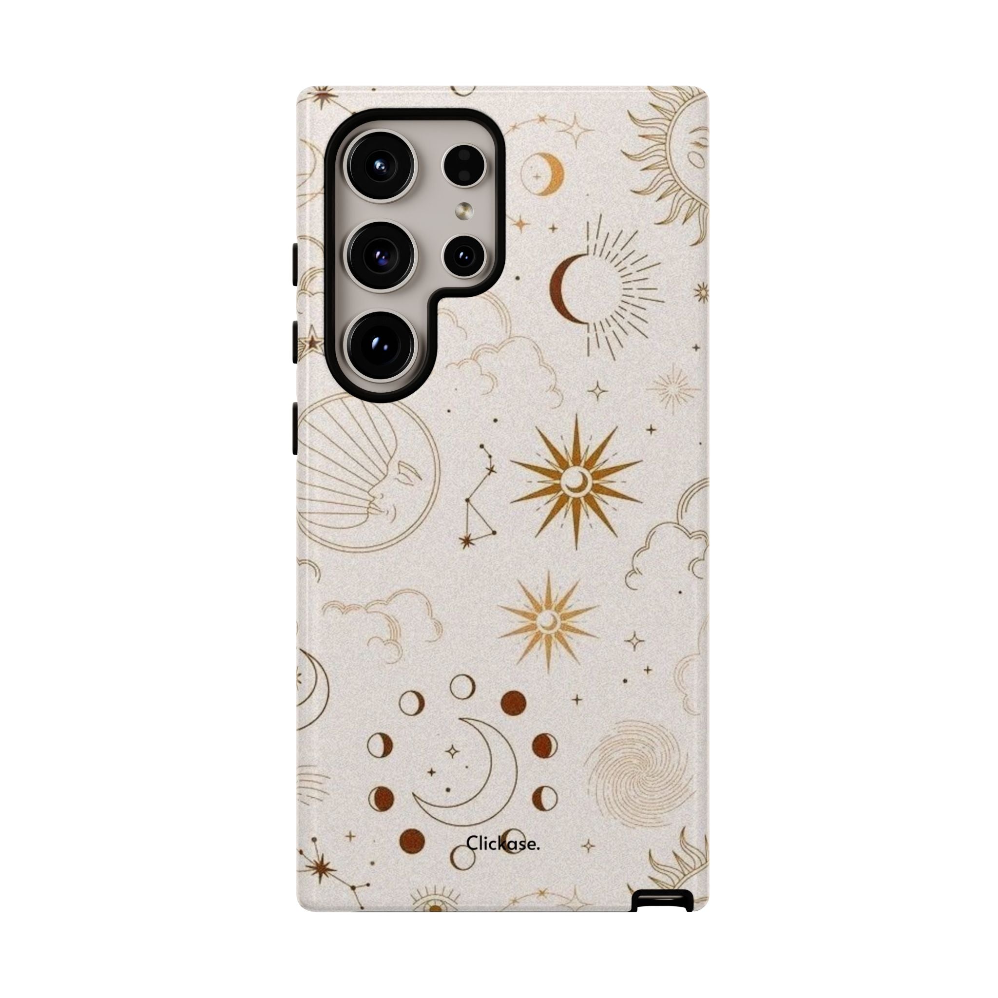 Astrology Celestial Moon and Star Pattern Tough Phone Case by
