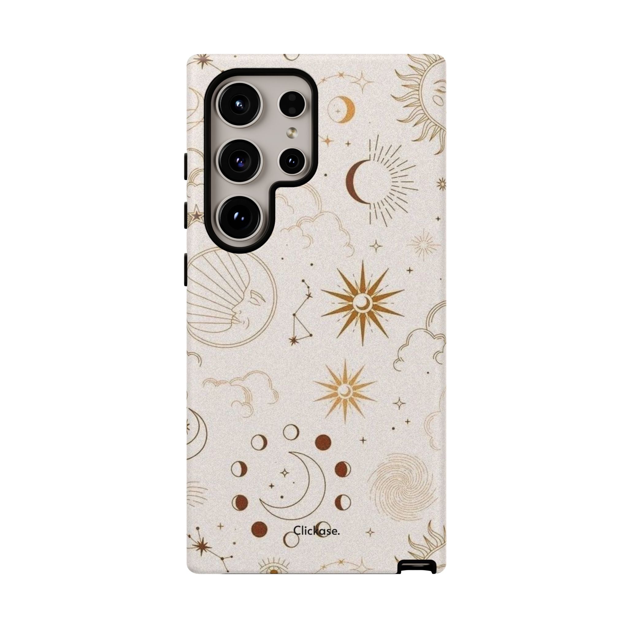 Astrology Celestial Moon and Star Pattern Tough Phone Case by