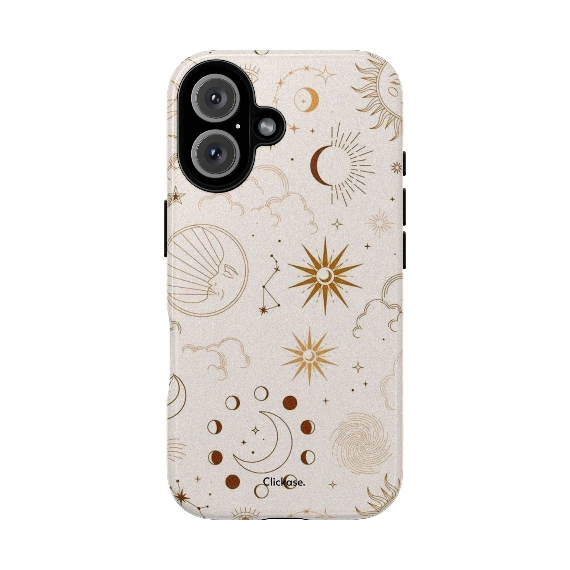 Astrology Celestial Moon and Star Pattern Tough Phone Case by