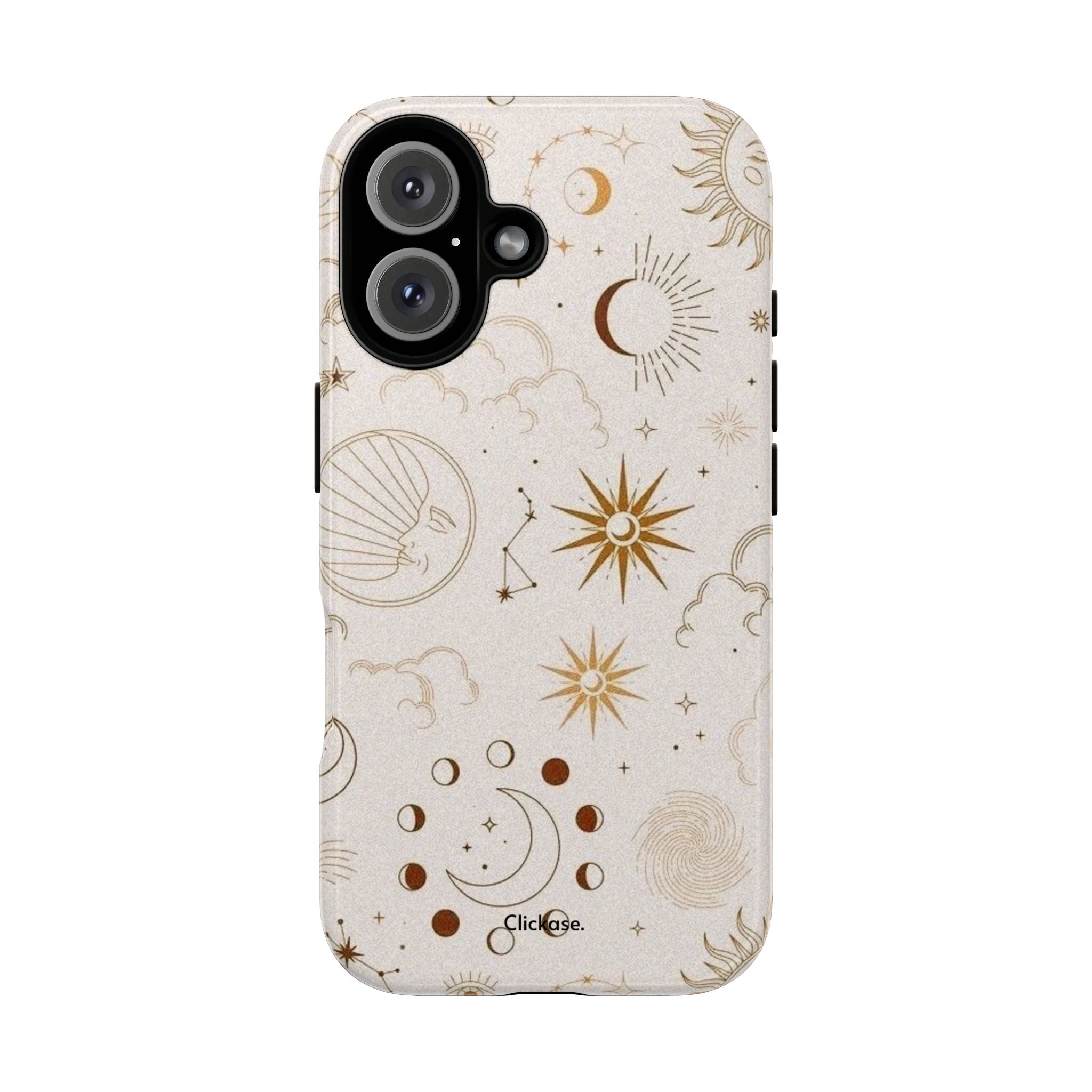 Astrology Celestial Moon and Star Pattern Tough Phone Case by