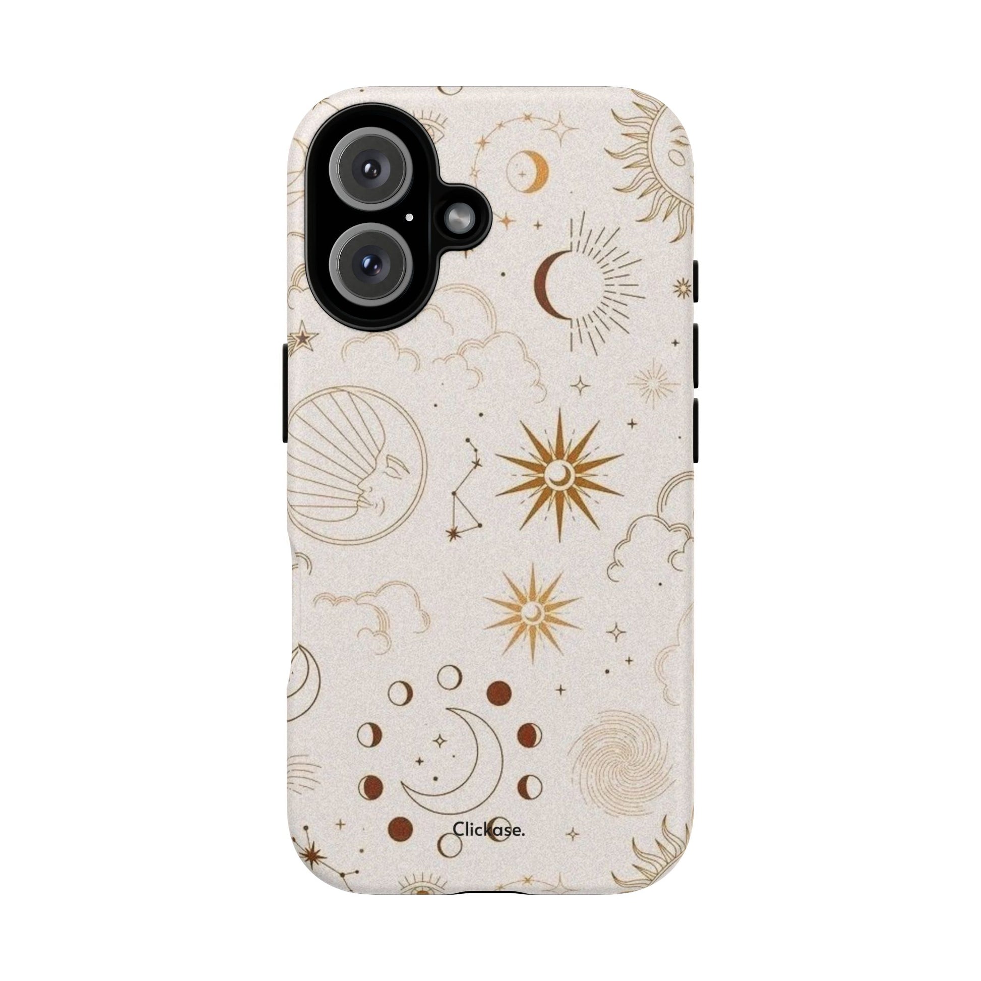 Astrology Celestial Moon and Star Pattern Tough Phone Case by