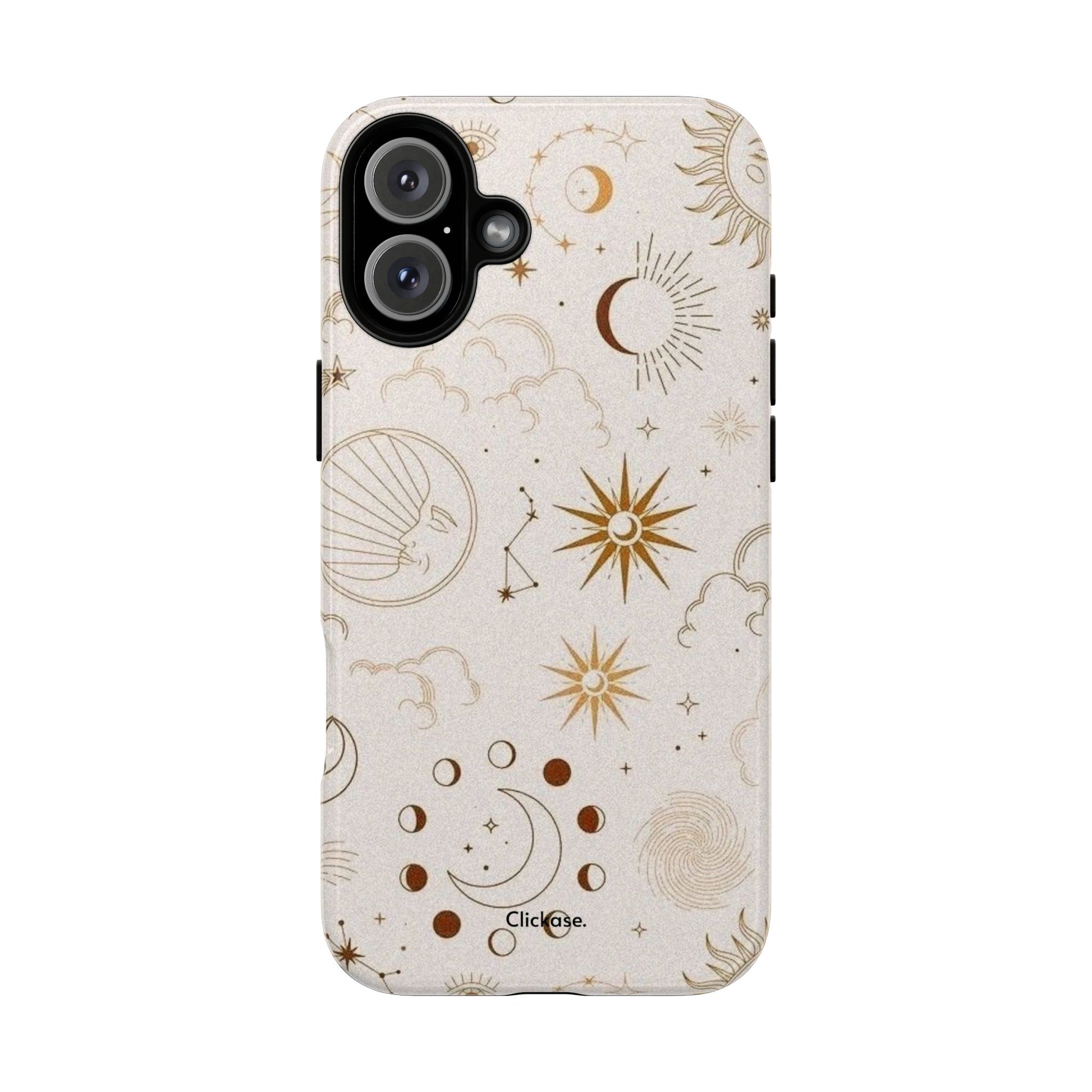 Astrology Celestial Moon and Star Pattern Tough Phone Case by