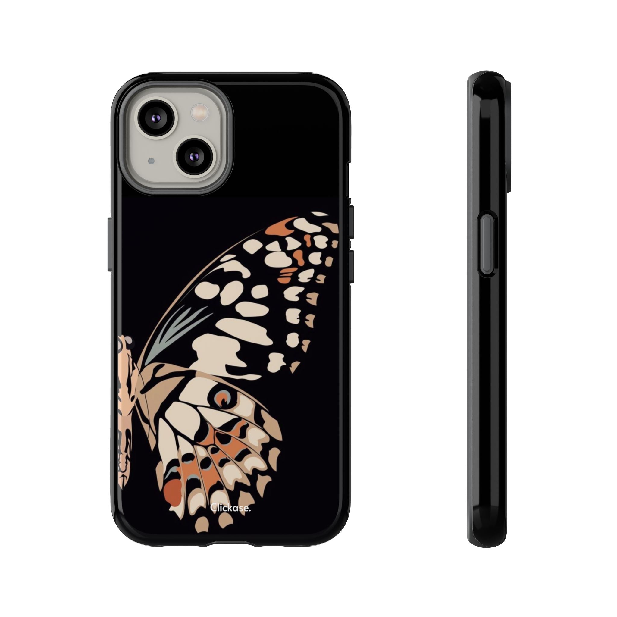 Butterfly Black Tough Phone Case by