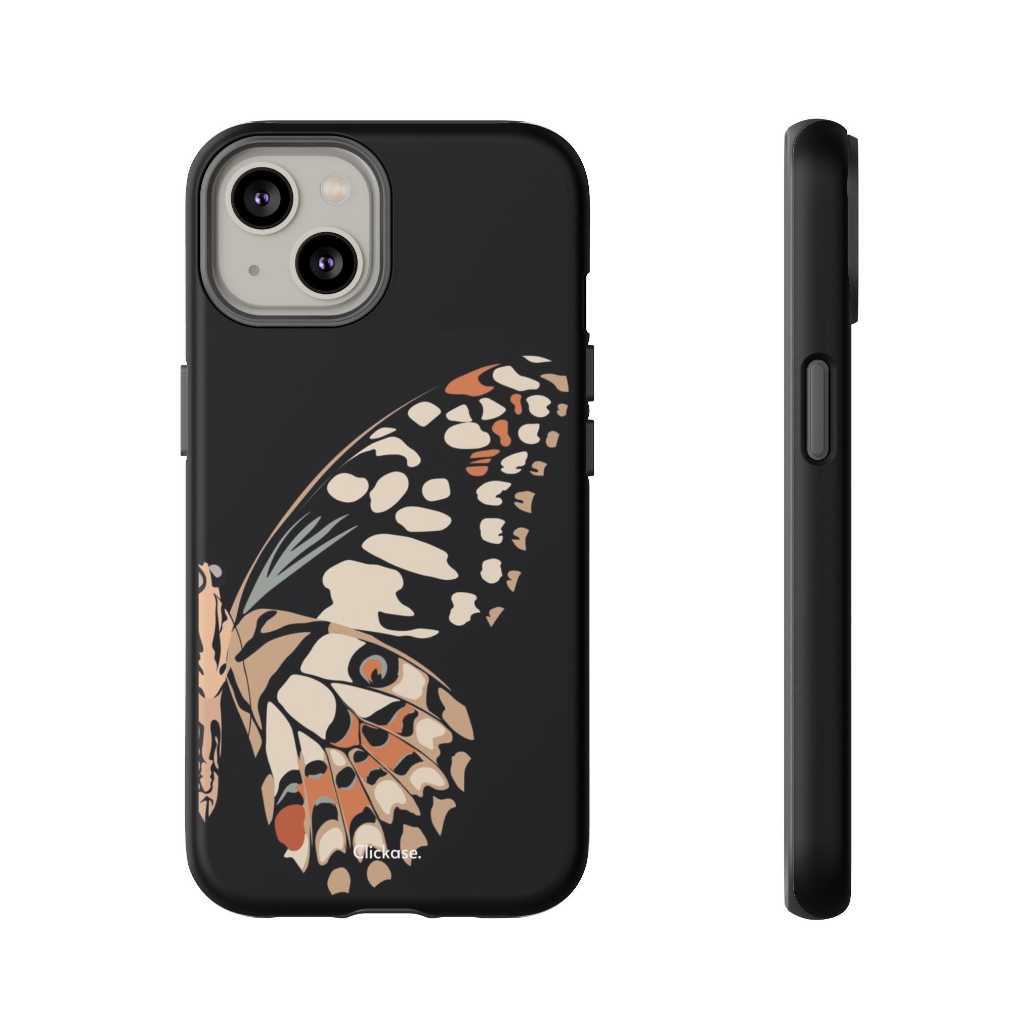 Butterfly Black Tough Phone Case by