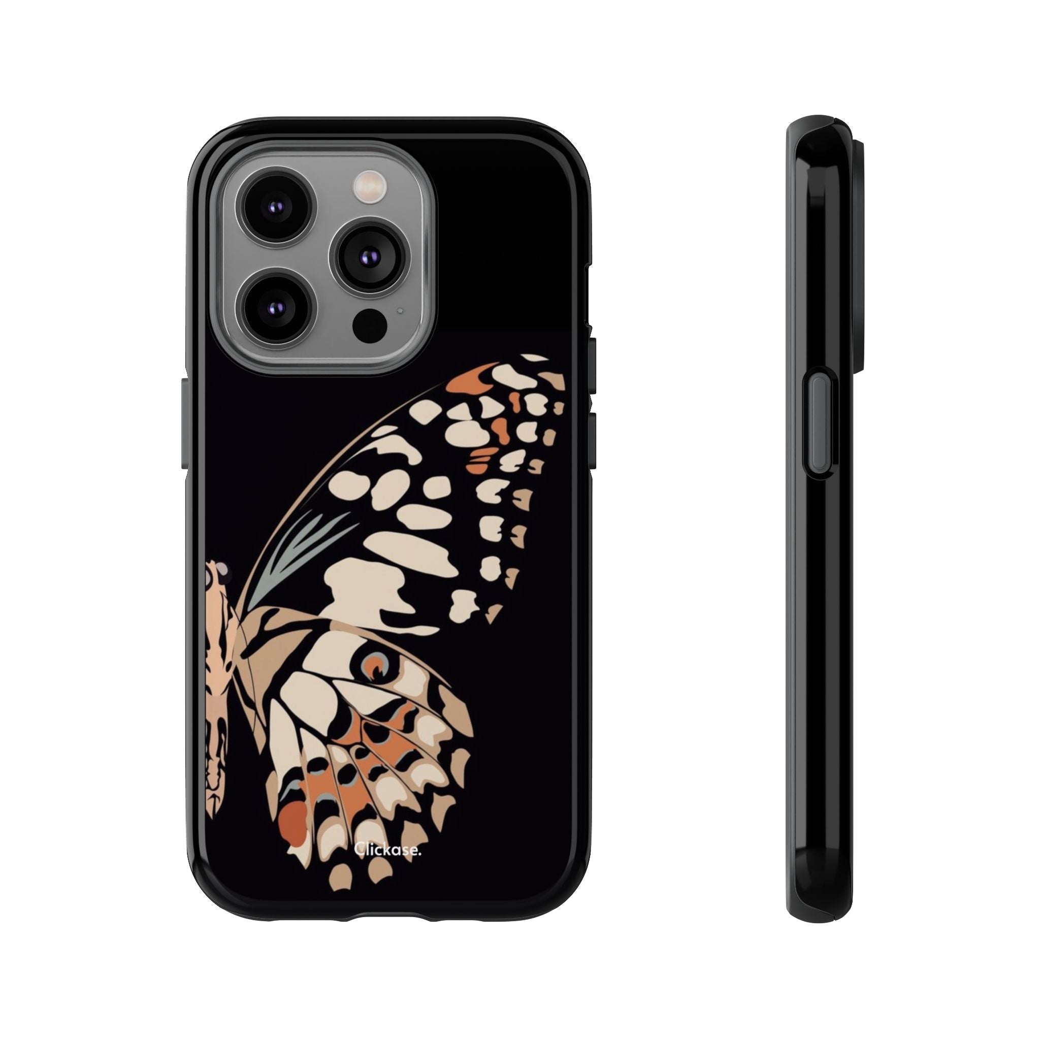Butterfly Black Tough Phone Case by