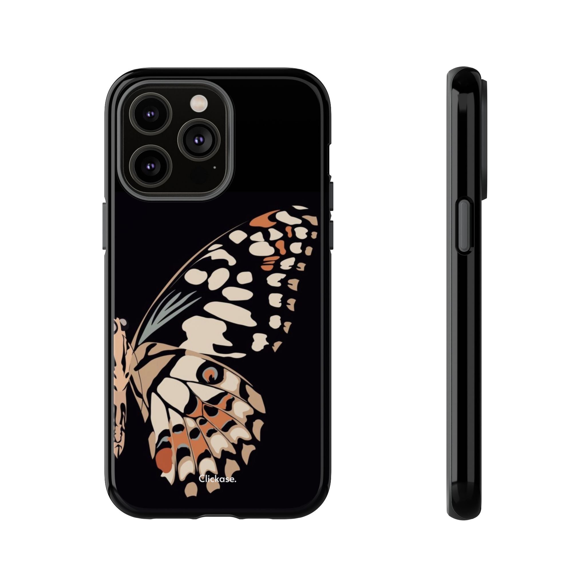 Butterfly Black Tough Phone Case by