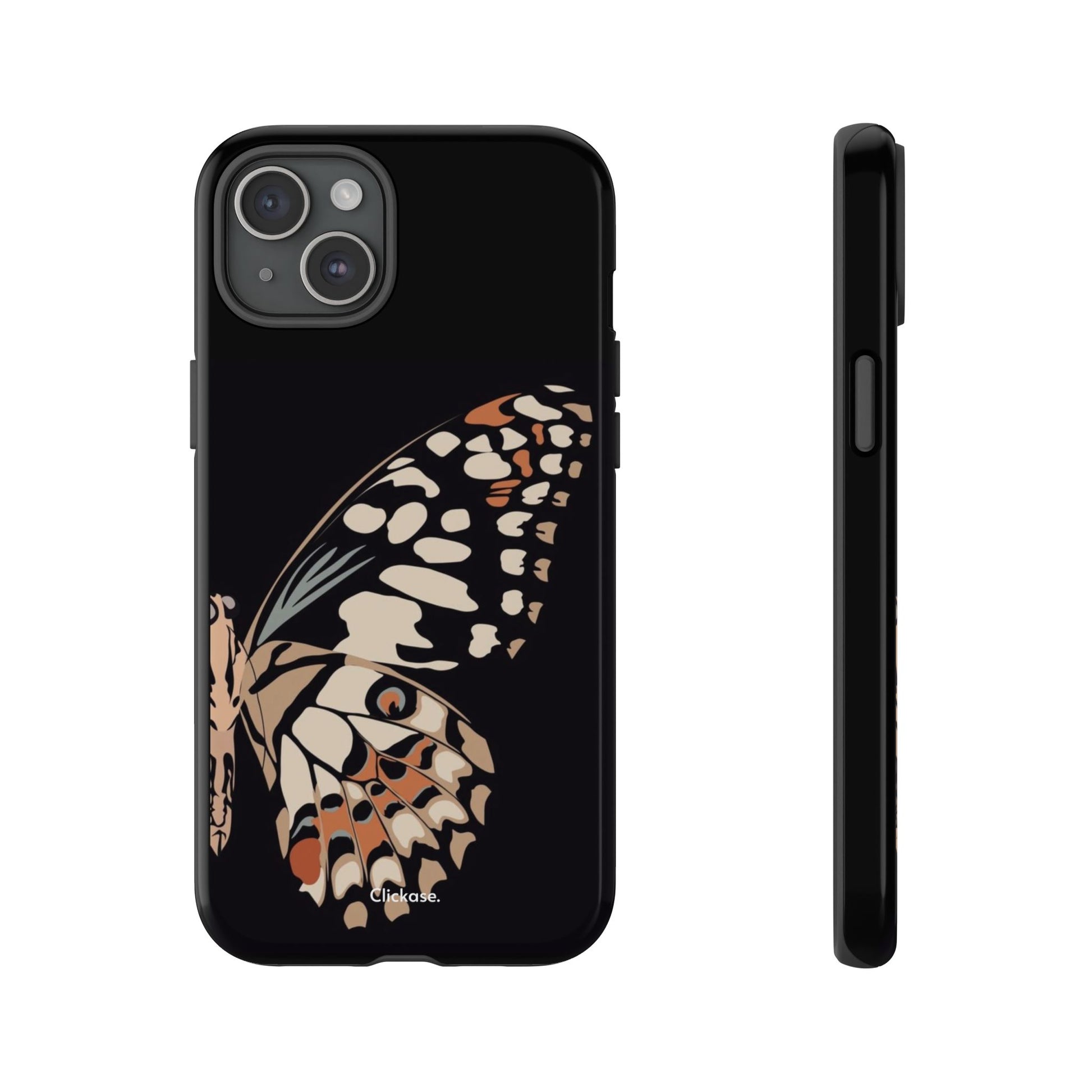Butterfly Black Tough Phone Case by