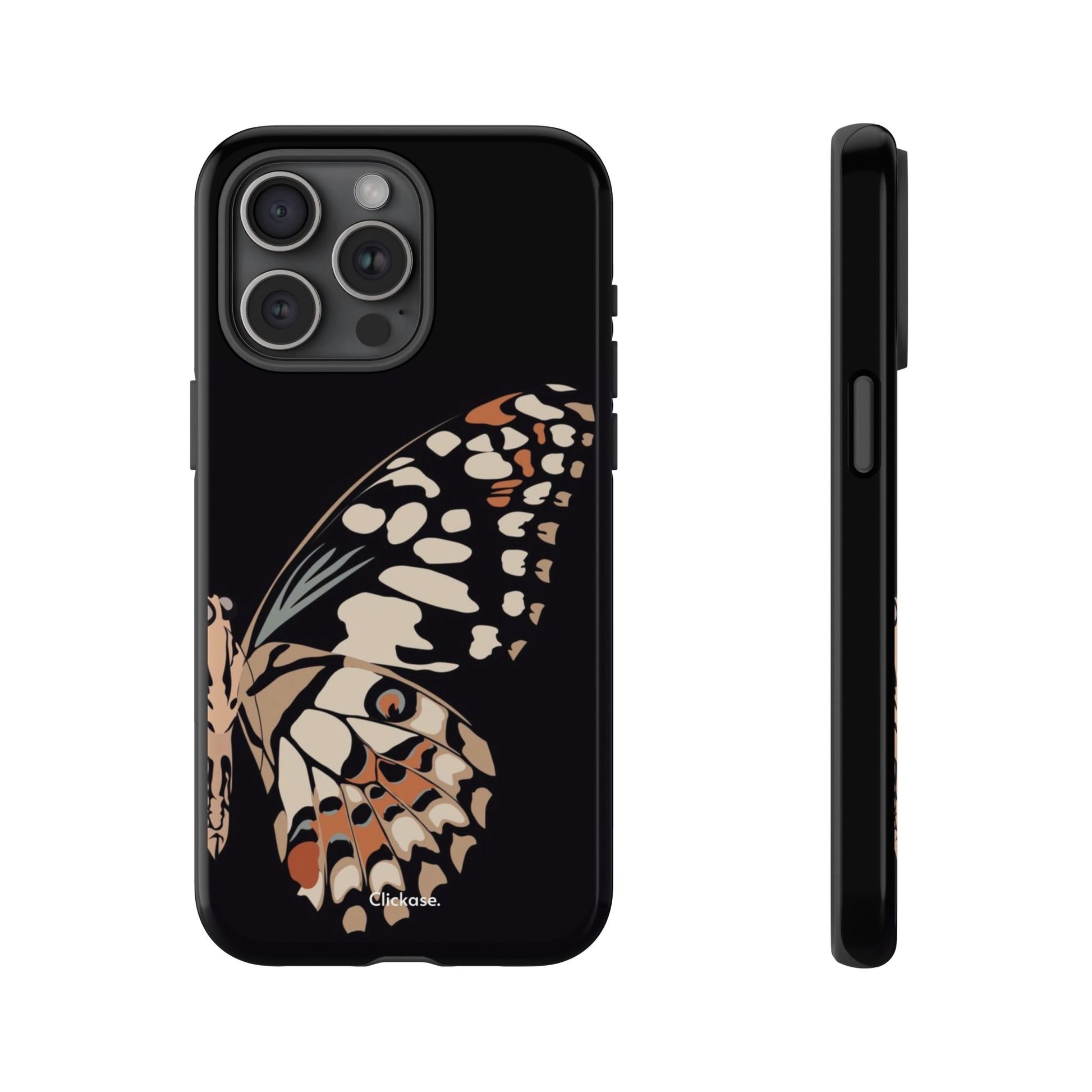 Butterfly Black Tough Phone Case by