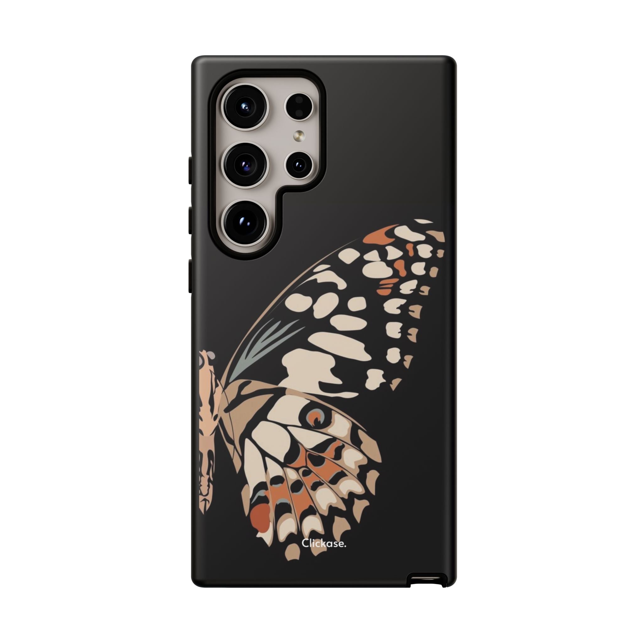 Butterfly Black Tough Phone Case by