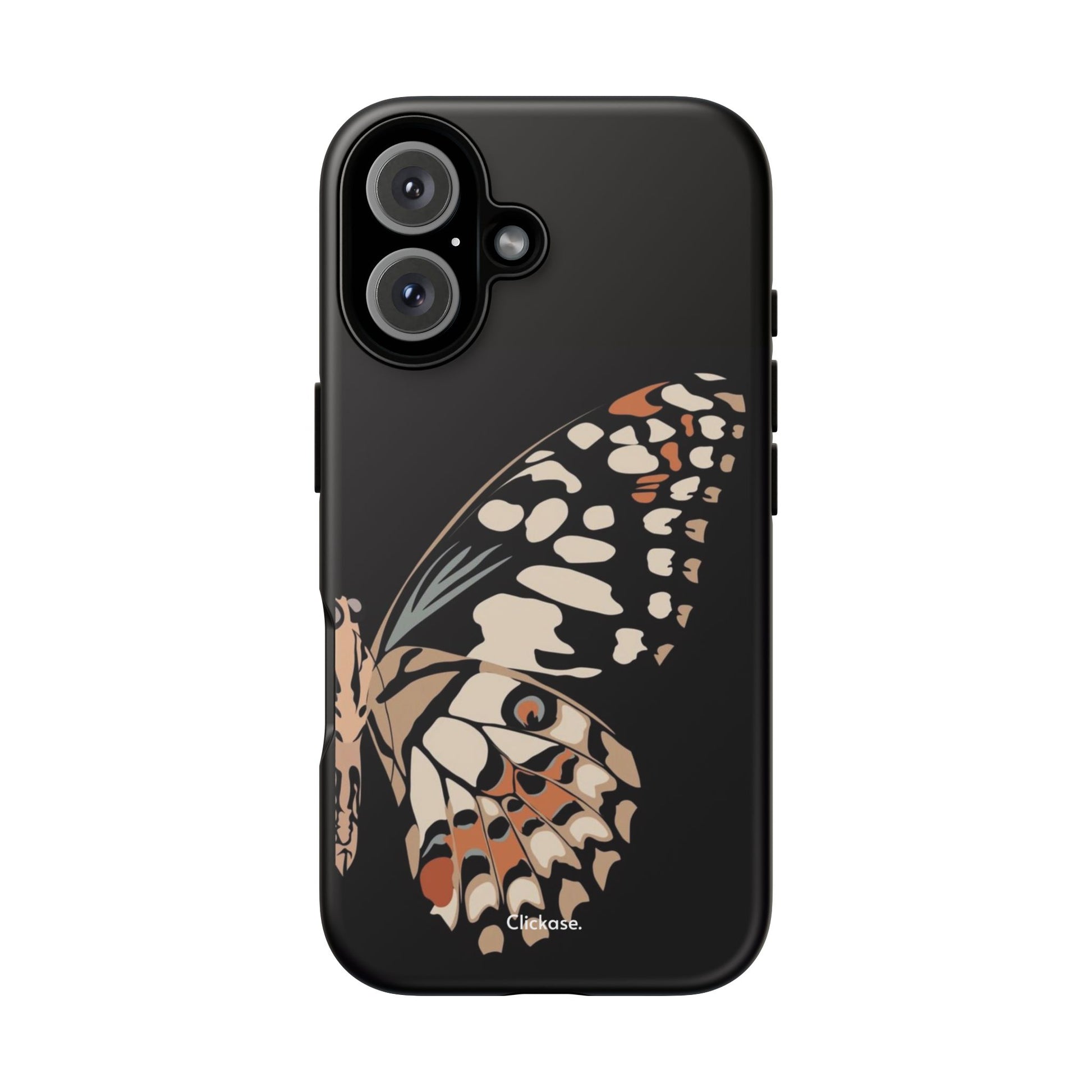 Butterfly Black Tough Phone Case by