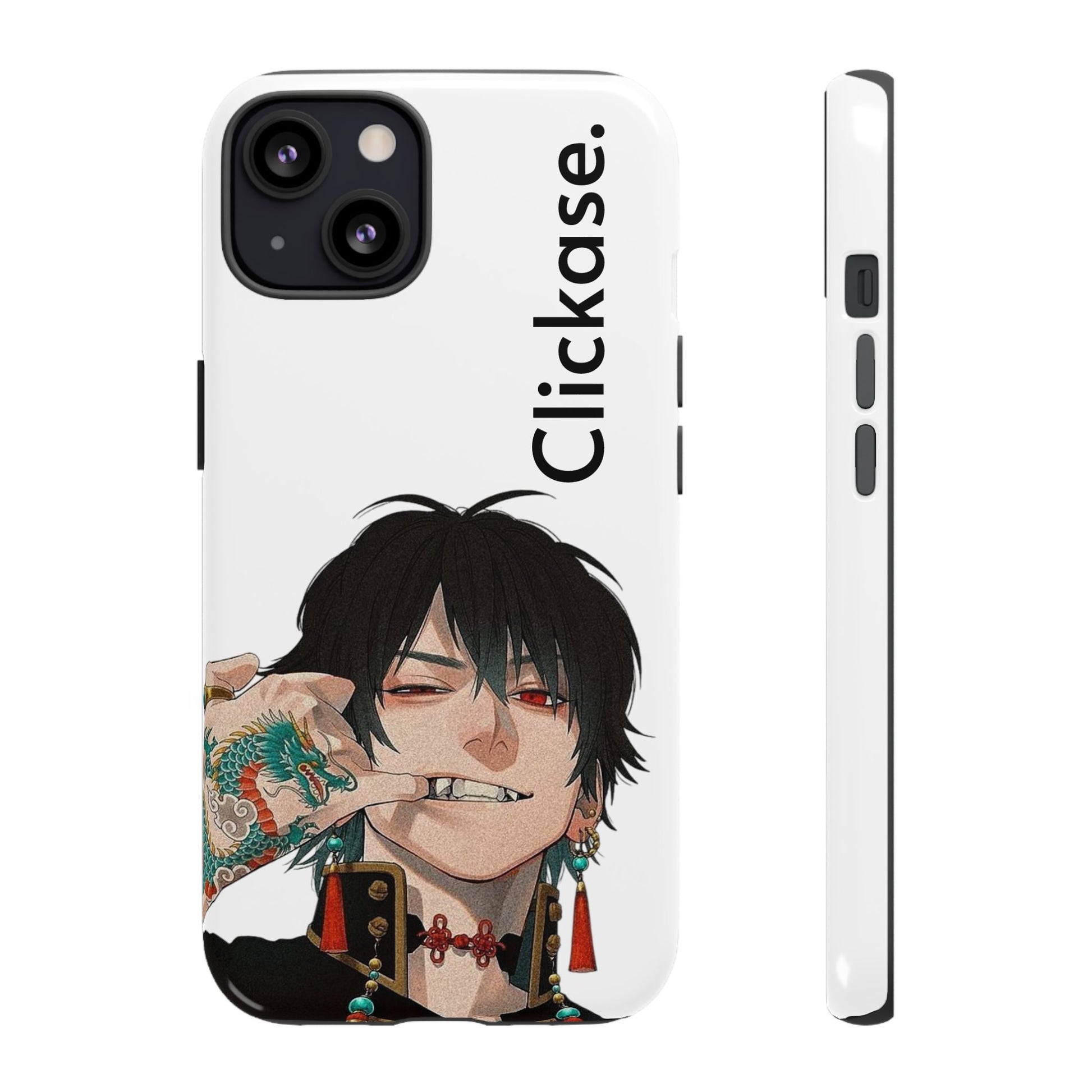 Edgy Anime Rebel Character - Tough Phone Case by