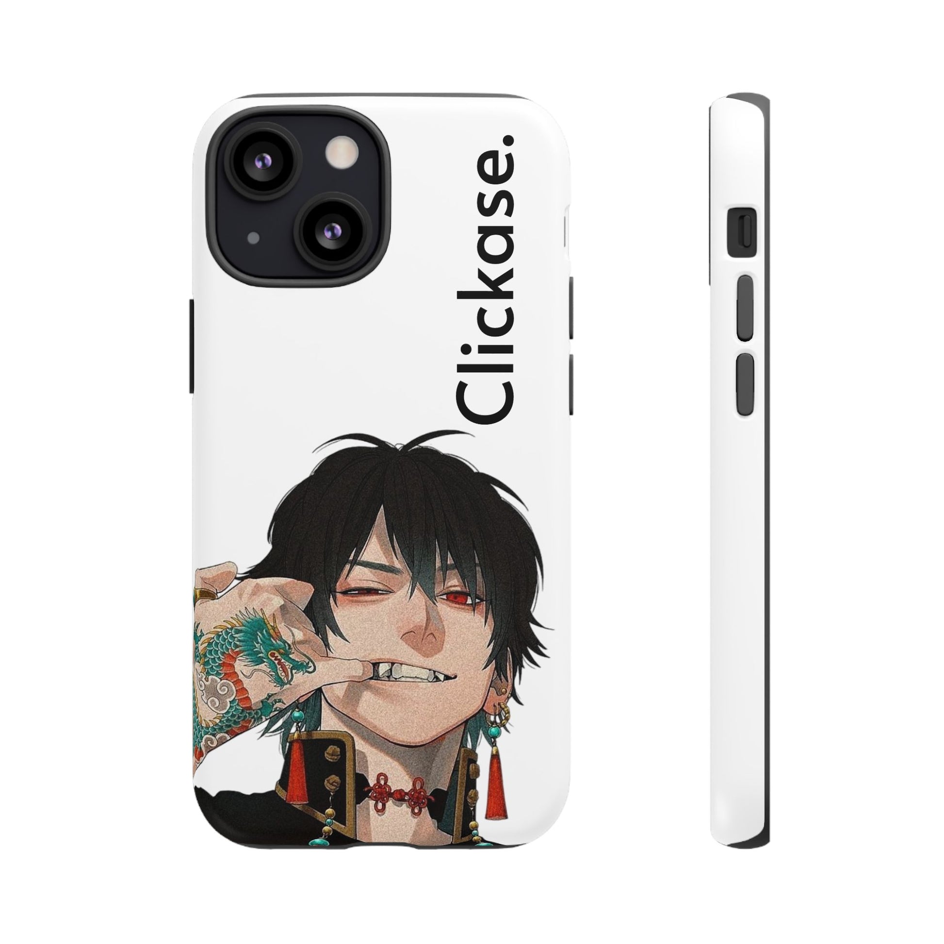 Edgy Anime Rebel Character - Tough Phone Case by