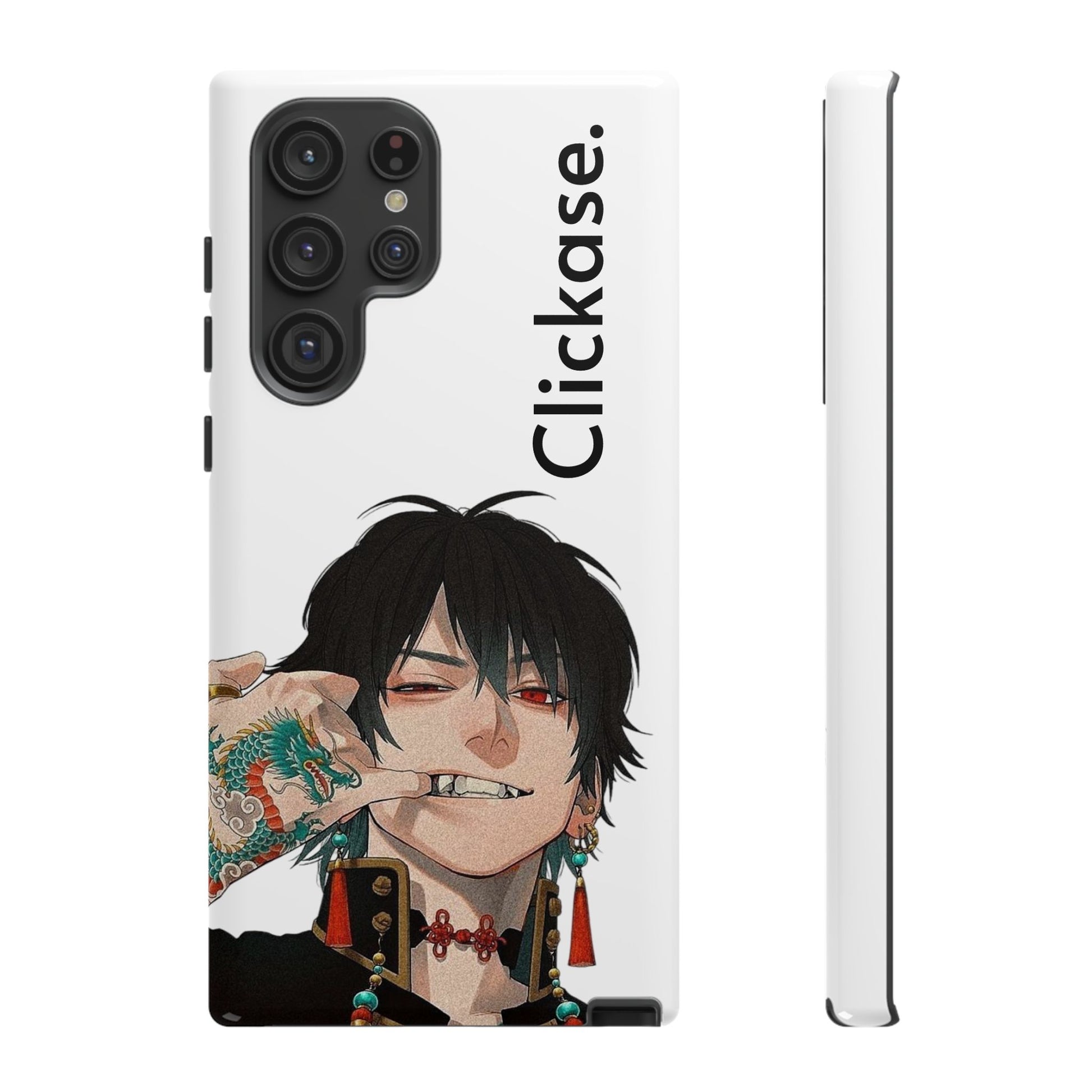 Edgy Anime Rebel Character - Tough Phone Case by