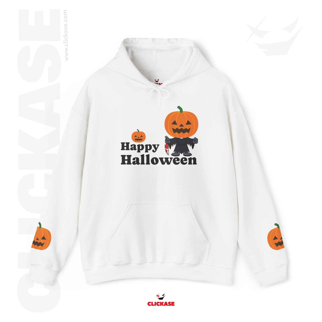 Halloween Pumpkin Hoodie - Unisex Heavy Blend by Clickase