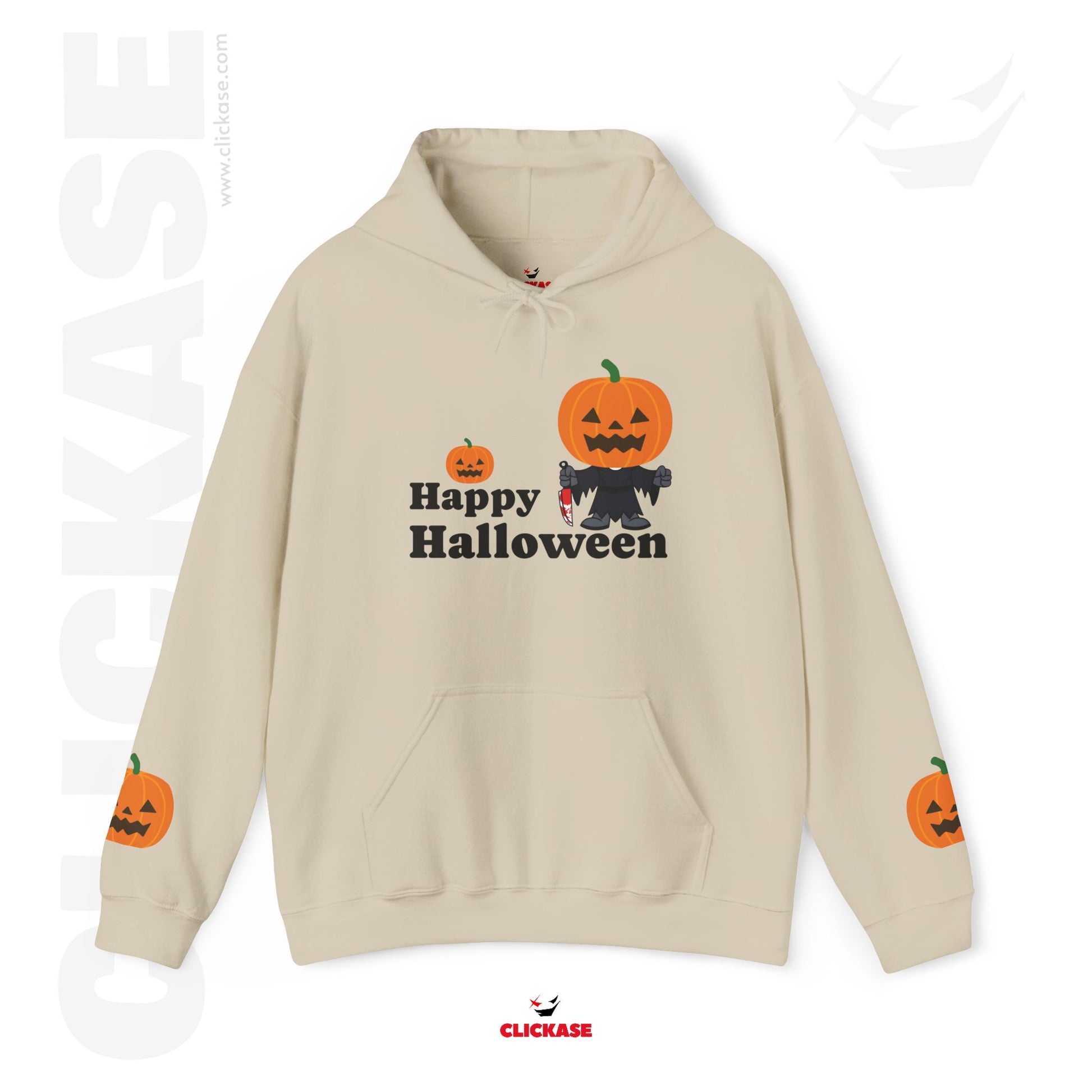 Halloween Pumpkin Hoodie - Unisex Heavy Blend by Clickase
