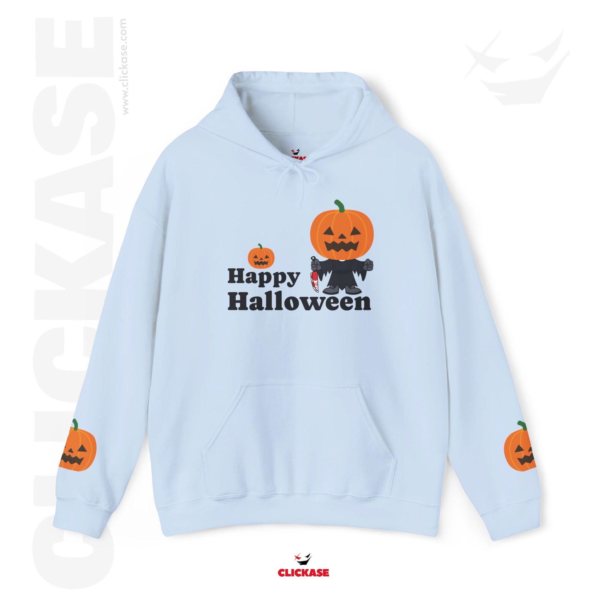 Halloween Pumpkin Hoodie - Unisex Heavy Blend by Clickase