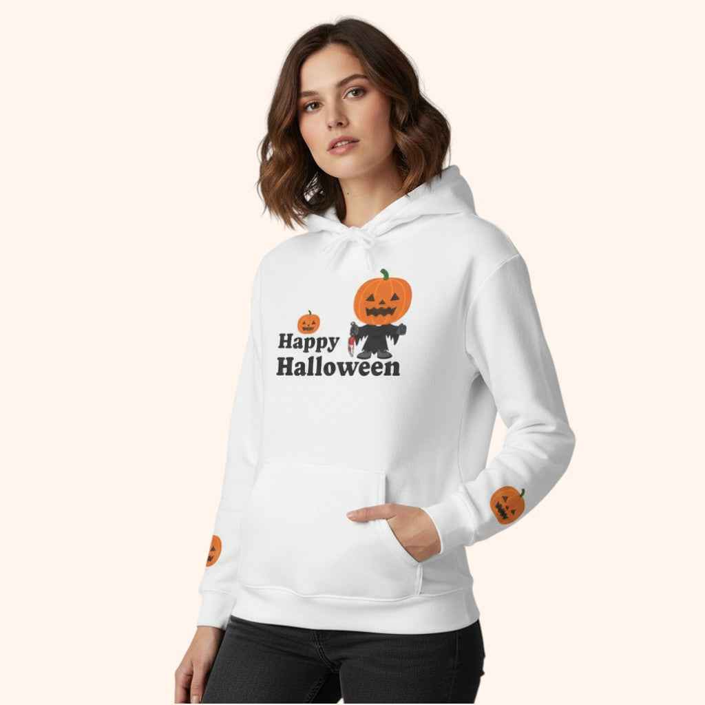 Halloween Pumpkin Hoodie - Unisex Heavy Blend by Clickase